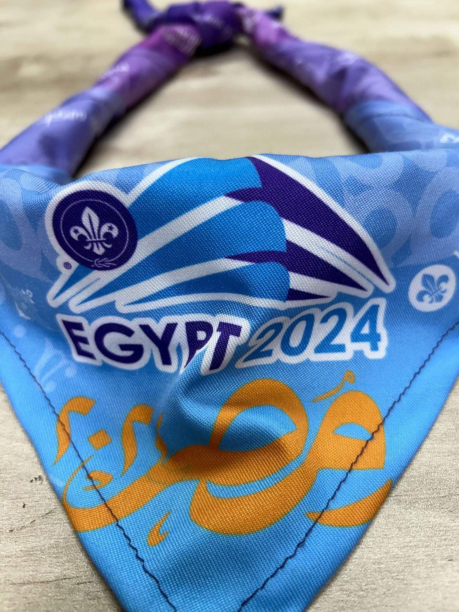 43rd World Scout Conference Official Colored Neckerchief Foulard with the new Scout brand - Boy Scout Collectible Badge - WOSM Egypt 2024 - Image 2