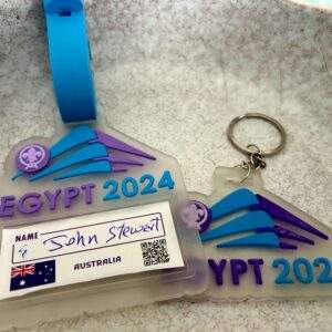 43rd World Scout Conference Rubber Key Ring or Bag Tag - Boy Scout Collectible Badge - WOSM Egypt 2024