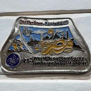 The 25th World Scout Jamboree Egyptian Contingent Colored or Clear Metal Woogle Scout Neckerchief Slide - Boy Scout Collectible - Korea 2023