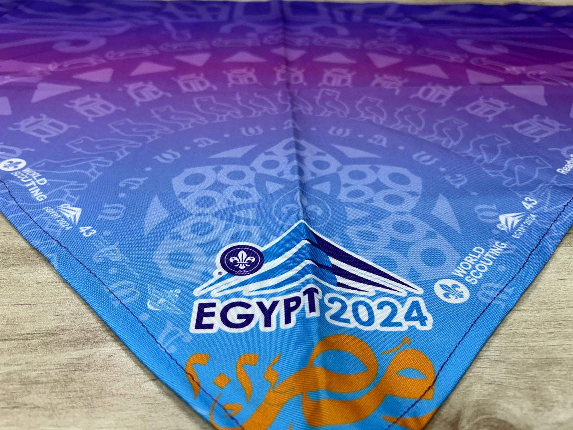 43rd World Scout Conference Official Colored Neckerchief Foulard with the new Scout brand - Boy Scout Collectible Badge - WOSM Egypt 2024 - Image 5