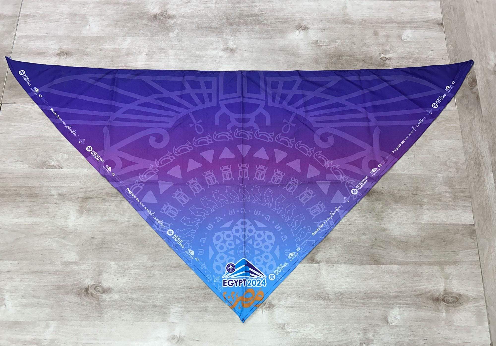 43rd World Scout Conference Official Colored Neckerchief Foulard with the new Scout brand - Boy Scout Collectible Badge - WOSM Egypt 2024 - Image 6