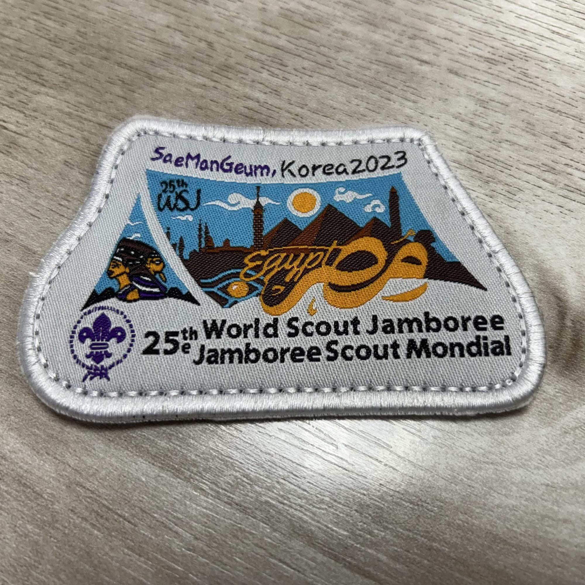 The 25th World Scout Jamboree Egyptian Contingent Official Woven Badge Patch, for Uniforms - Boy Scout Collectible Badge - Korea 2023 - Image 3
