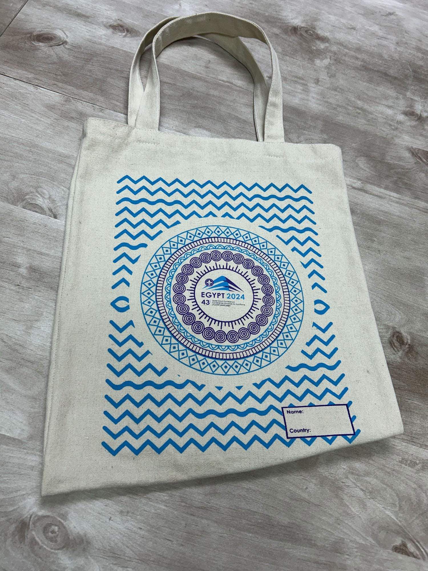 43rd World Scout Conference Tote Bag - Boy Scout Collectible Badge - WOSM Egypt 2024