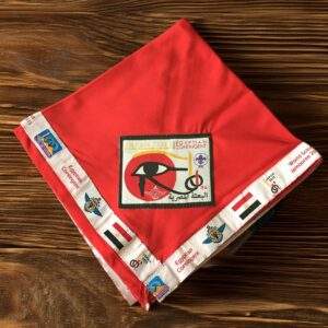 RARE 23rd World Scout Jamboree Egyptian Federation for Scouts and Girl Guides Contingent Neckerchief - Boy Scout Collectible - Japan 2015