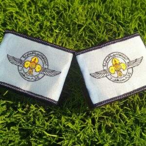 Air Scouts of Egypt Official pair of Stripes in Arabic with Wings Fleur de Lis, Lotus Badge Patch for Uniforms - Boy Scout Collectible Badge