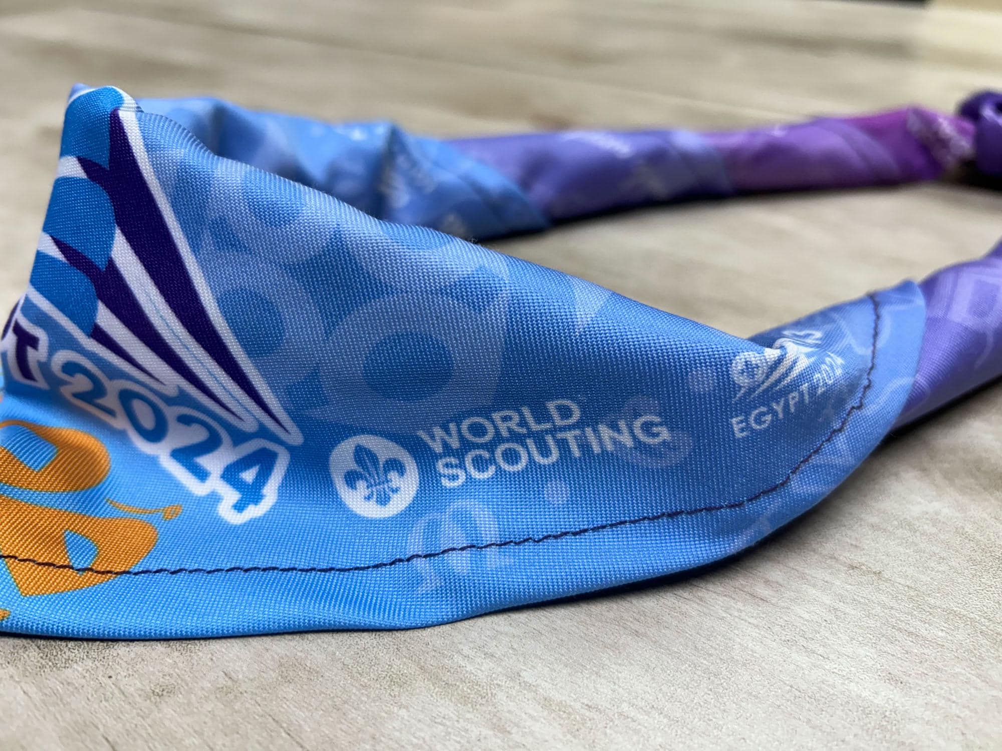 43rd World Scout Conference Official Colored Neckerchief Foulard with the new Scout brand - Boy Scout Collectible Badge - WOSM Egypt 2024 - Image 3