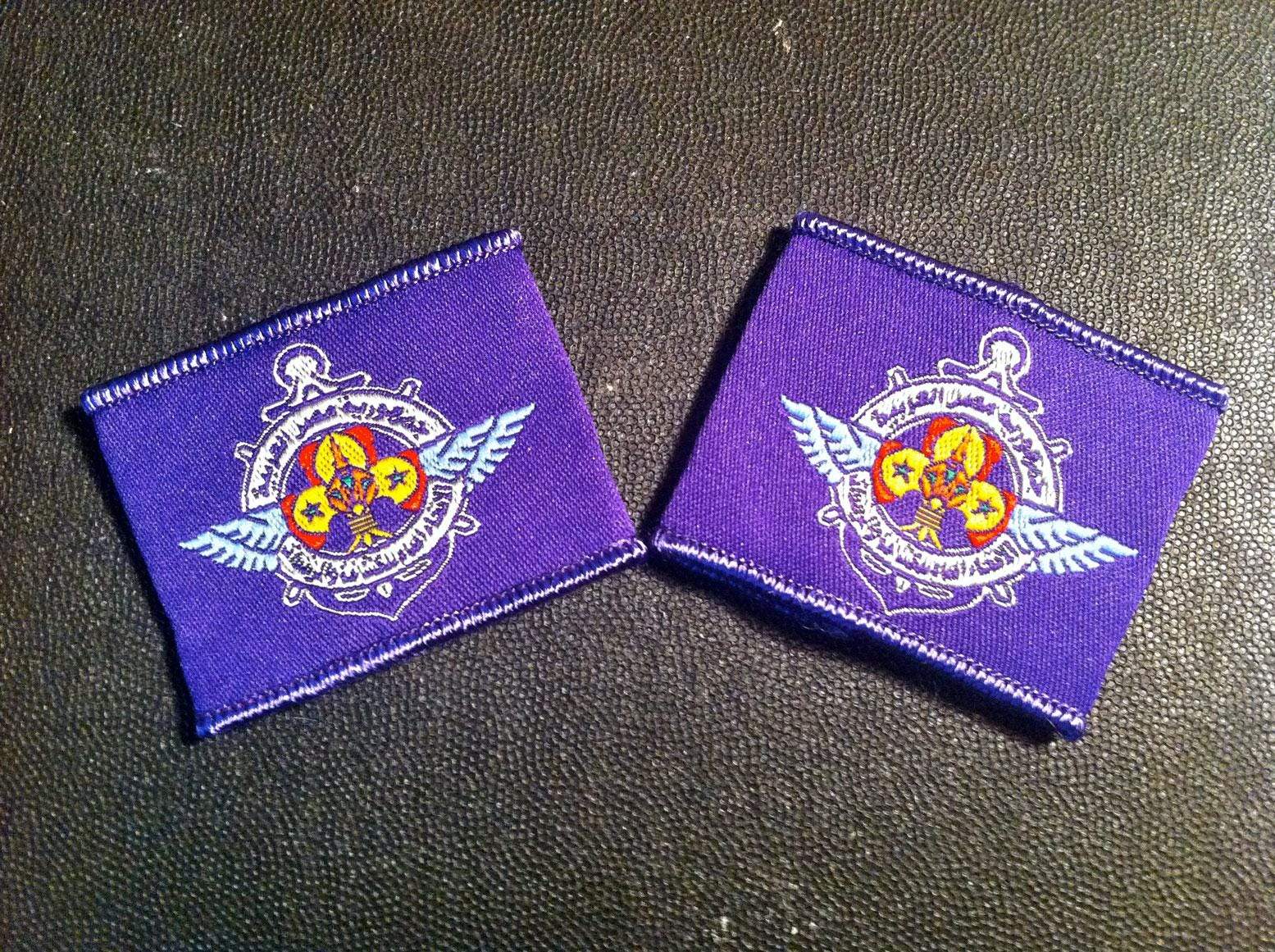 Egyptian Federation Official pair of Stripes in Arabic with Fleur de Lis & Lotus Badge Patch for Uniforms - Boy Scout Collectible Badge - Image 2